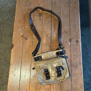 Danier Leather Sling Crossbody Buckle Bag